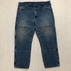 Dickies Double Knee Carpenter Jeans Work Utility Pants Blue‎ Distressed 40x30